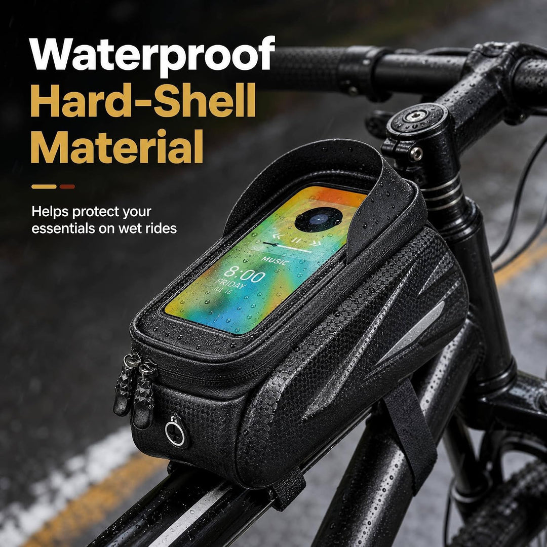 Fahrrad-Rahmentasche, wasserdichte Lenkertasche, ausgestattet mit einem reaktionsschnellen TPU-Touch