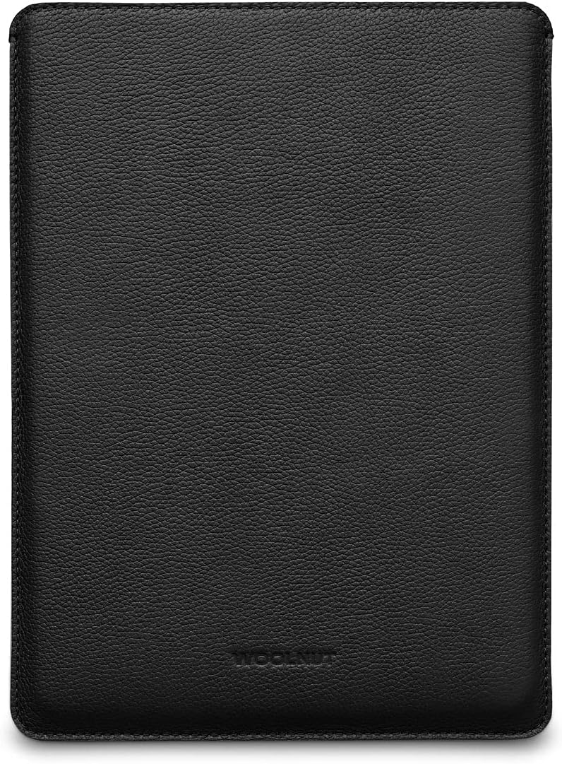 Woolnut Leder Sleeve Case Hülle Tasche für MacBook Pro 13 UNT Air 13/13.6 Zoll - Schwarz MacBook Pro