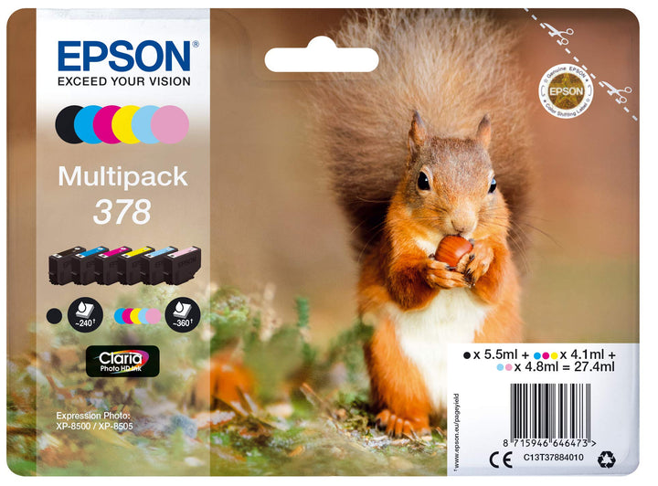 Epson Original 378 Tinte Eichhörnchen, Multipack, 6-farbig