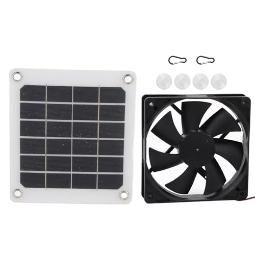 10 W 6 V Monokristalliner Solarpanel-Abluftventilator, IP65 Wasserdicht, USB-Solarpanel-Aufladung, T