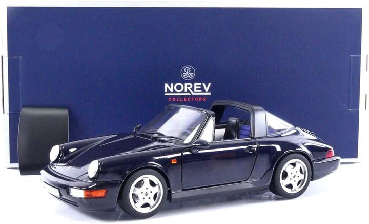 Norev kompatibel mit Porsche 911 (964) Carrera 4 Targa 1991 dunkelblau metallic Modellauto 1:18