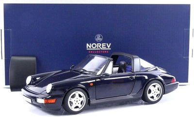 Norev kompatibel mit Porsche 911 (964) Carrera 4 Targa 1991 dunkelblau metallic Modellauto 1:18