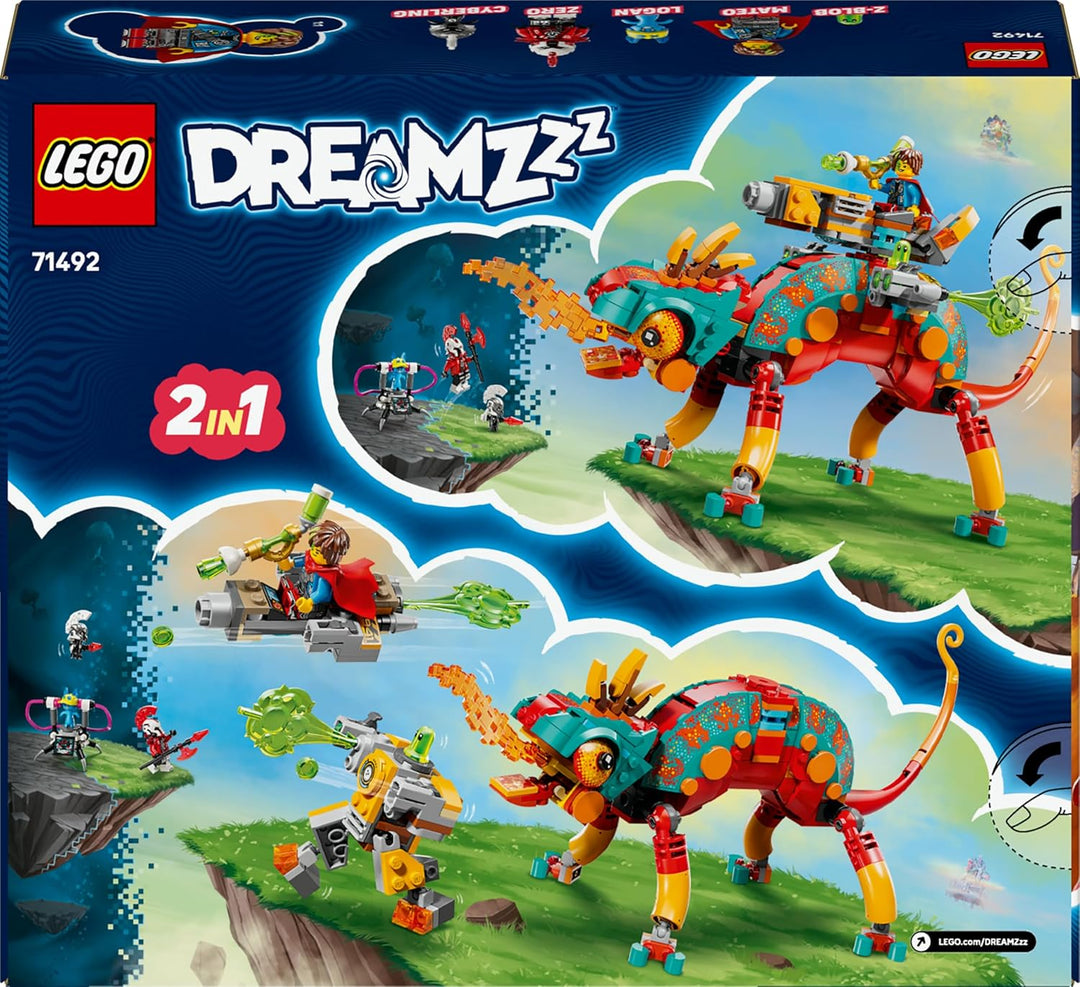 LEGO DREAMZzz Mateos Feuer-Chamäleon - Tierfigur, die Sich in EIN Spielzeug Jet & Mech oder einen Wä