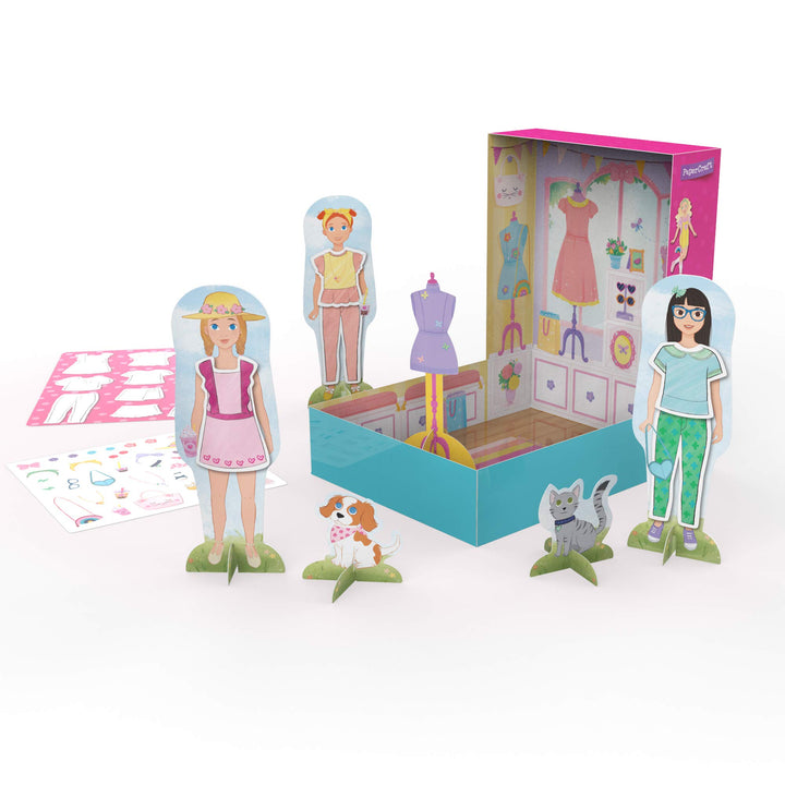 Learning Resources PaperCraft Sweet Boutique, Papierpuppen, Mode Boutique Spielzeug, Kinder Papier S