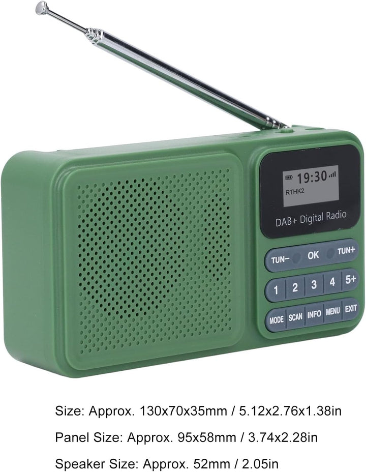 Emergency Radio Digital DAB DAB+ - Tragbares Solarradio mit Bluetooth 5.0, LCD Anzeige und 30 Sender
