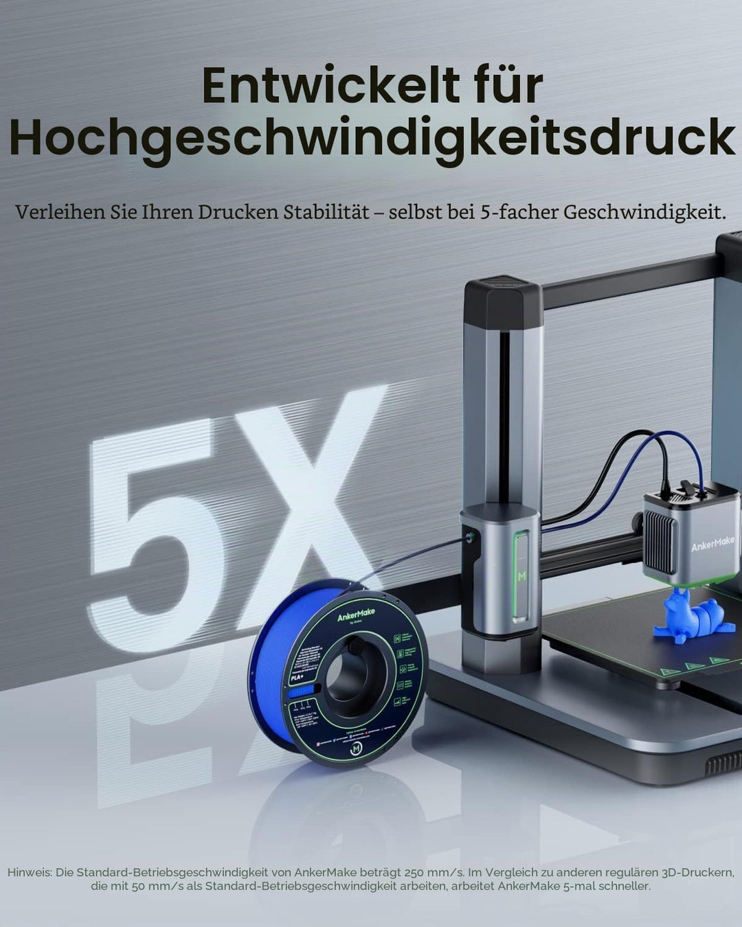 AnkerMake PLA+ 3D Druckfilament, AnkerMake Original Filament, 2er-Pack, 1kg, Robustes weiches Materi