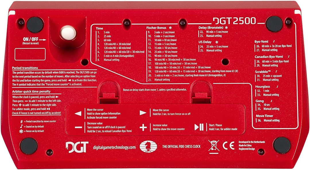 DGT 2500 digitale Schachuhr FIDE