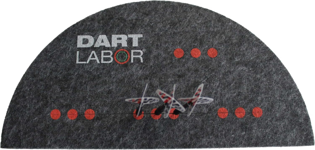 Dart Labor Vlies Darthalterung anthrazit Halbkreis ø 45 cm | Platz für 12 Darts in Vorstanzungen | A