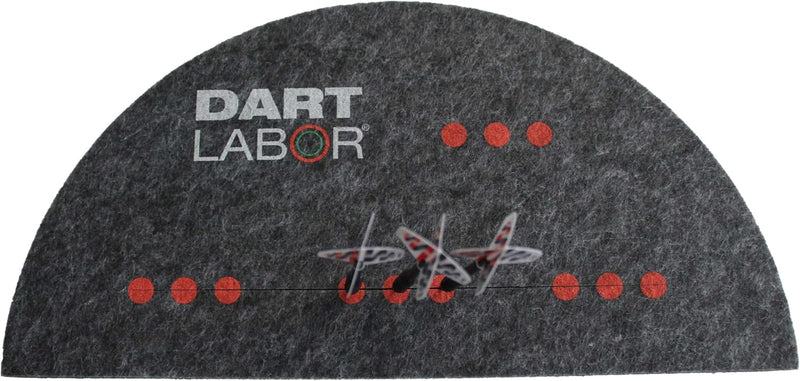 Dart Labor Vlies Darthalterung anthrazit Halbkreis ø 45 cm | Platz für 12 Darts in Vorstanzungen | A