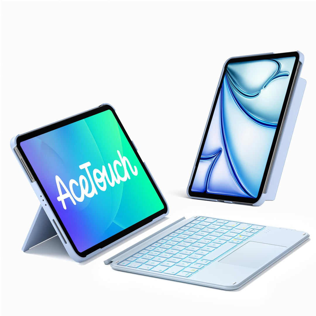 Inateck Hülle mit Tastatur,Ultraleichte Tastatur für iPad 11/10 Gen A16 2025 11 Zoll,iPad Air 11" M3