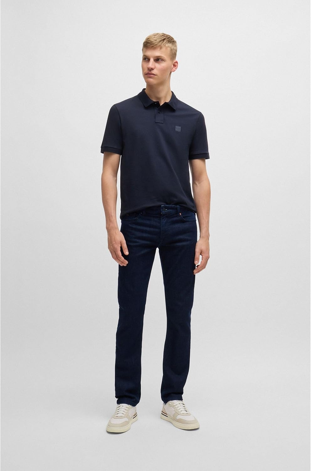 BOSS Herren Delaware BC-L-C Blaue Slim-Fit Jeans aus komfortablem Stretch-Denim 38W / 32L Navy415, 3