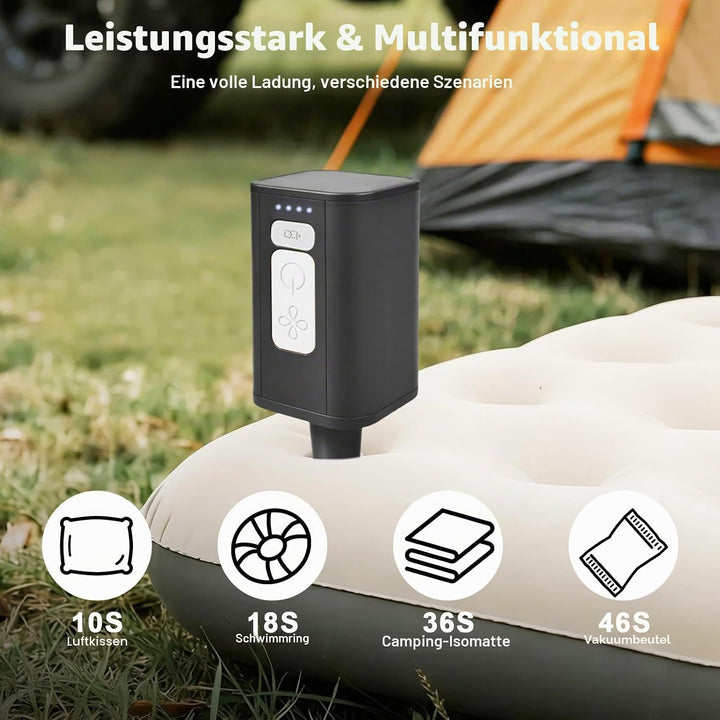 Elektrische Luftpumpe für Luftmatratze, 5000Pa Kleine Luftpumpe Elektrische Mini Luftpumpe Schnell I