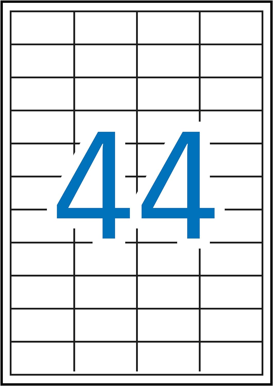 APLI 10558 Weisse Permanent-Etiketten, 48,5 x 25,4 mm, 500 Blatt 48,5 x 25,4 mm 500 Blatt, 48,5 x 25