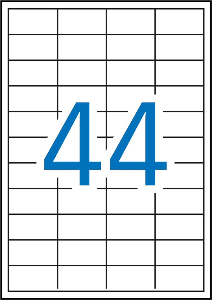 APLI 10558 Weisse Permanent-Etiketten, 48,5 x 25,4 mm, 500 Blatt 48,5 x 25,4 mm 500 Blatt, 48,5 x 25