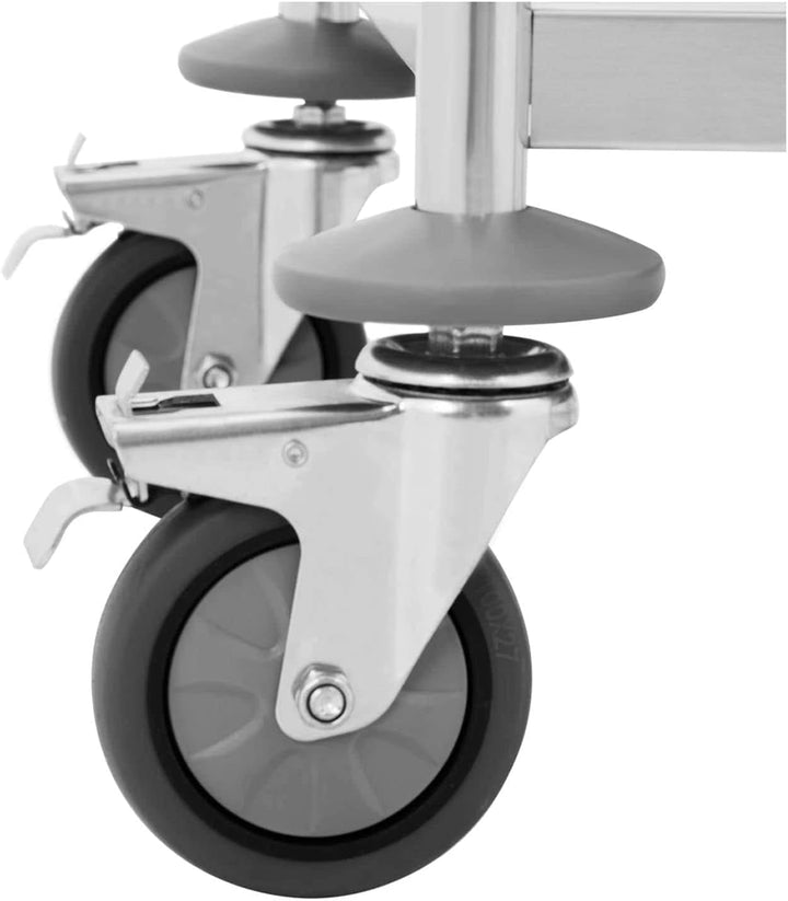 Royal Catering - Servierwagen Küchenwagen (4 Borde, 200 kg belastbar, 85 x 52,5 x 124 cm, 27 cm Abst
