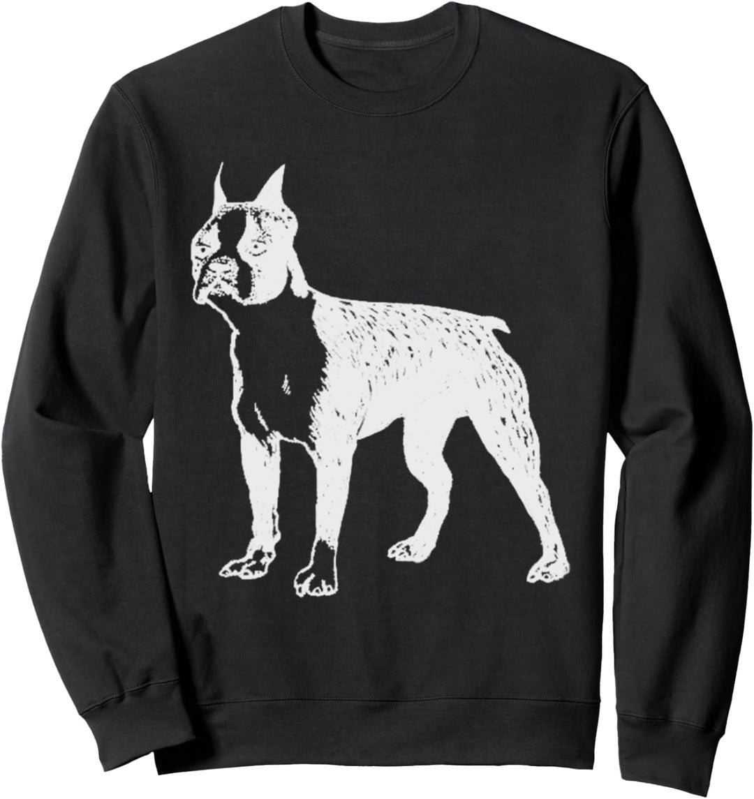 Boston Terrier Pet Dog Line Art Zeichnung Sweatshirt