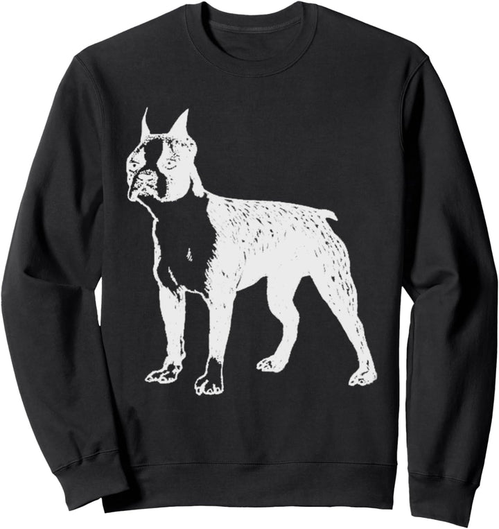 Boston Terrier Pet Dog Line Art Zeichnung Sweatshirt