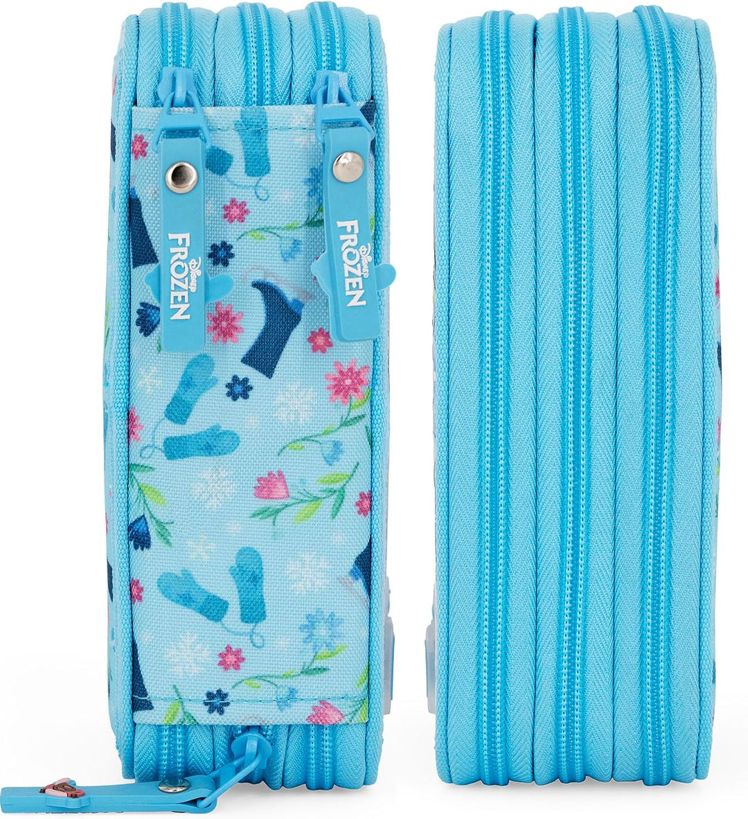 3-Fach Federmäppchen Mädchen Gefüllt für Die Eiskönigin Frozen Fan – Schulmäppchen Set 46 Teile mit