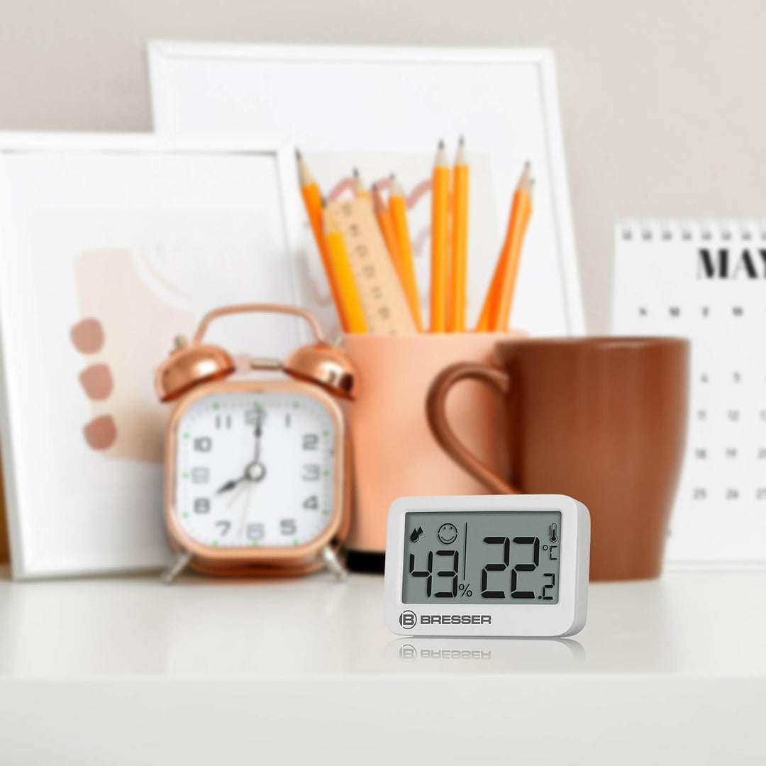 Bresser Tempy Thermo-Hygrometer, Set mit 3 Stück, für Klimakontrolle, Temperatur und Luftfeuchtigkei