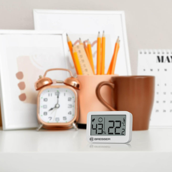 Bresser Tempy Thermo-Hygrometer, Set mit 3 Stück, für Klimakontrolle, Temperatur und Luftfeuchtigkei