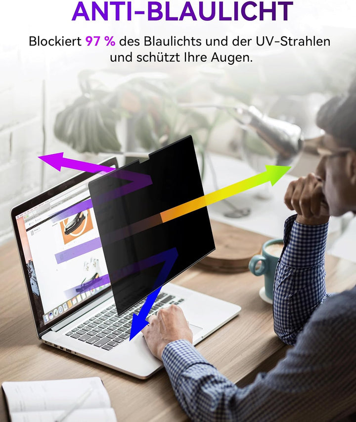 Magnetischer Blickschutzfilter für Apple Macbook Air 13.6/13 (2022-2025 M2、M3、M4), Sichtschutzfilte