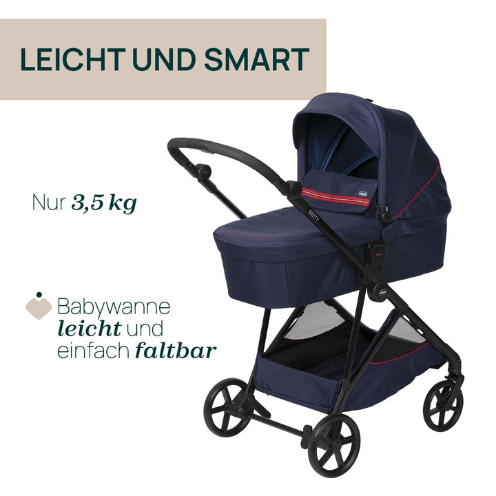 Chicco Seety Tragewanne, geräumig und gepolstert für den Kinderwagen Seety, ohne Adapter zu befestig