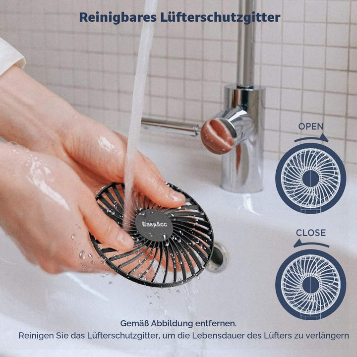EasyAcc Handventilator Tragbarer Akku USB Ventilator/Tragbarer Mini Lüfter Elektrischer 20 Stunde Au