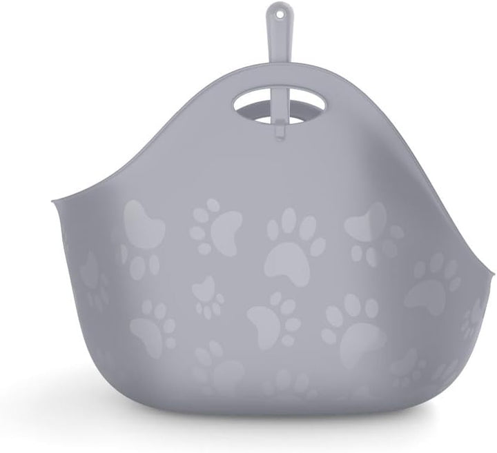 Litter Genie LitterBox Grey, Katzentoilette grau, Elegantes und praktisches Design, einfache Entleer