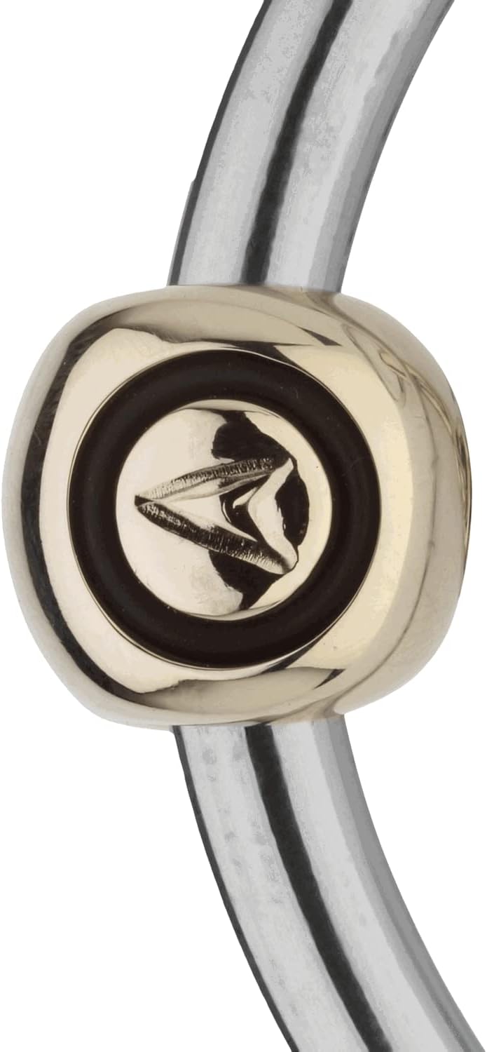 SPRENGER Dynamic RS Olivenkopf Unterlegtrense mit D-förmigem Ring 14 mm einfach gebrochen - Sensogan