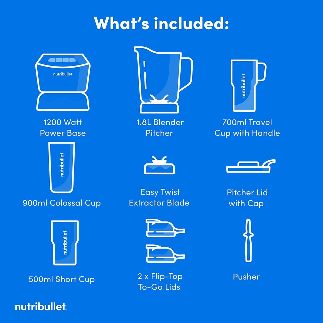 Nutribullet Combo Heiss- und Kaltmixer in Anthrazitgrau – Enthält eine leistungsstarke Basis mit 120