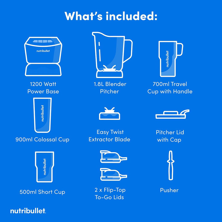 Nutribullet Combo Heiss- und Kaltmixer in Anthrazitgrau – Enthält eine leistungsstarke Basis mit 120