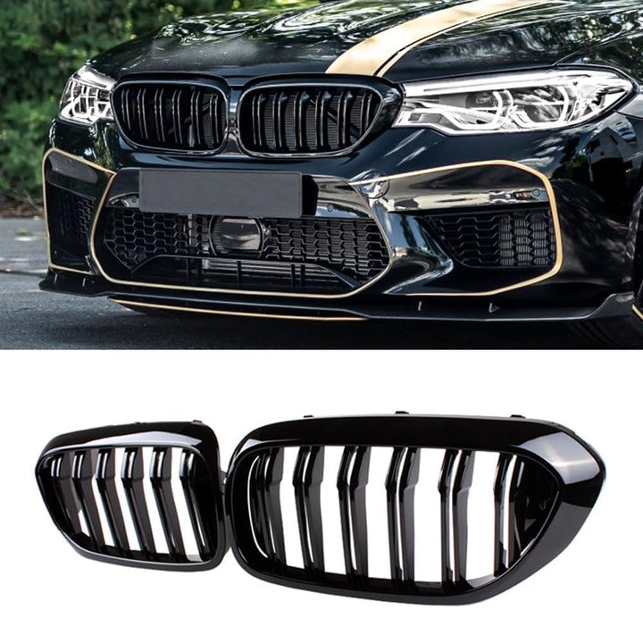 YIUBCZOQI G30 Kühlergrill, vorderer Nieren Grill passend für BMW 5er G30 G31Nieren Schwarz 2017-2020