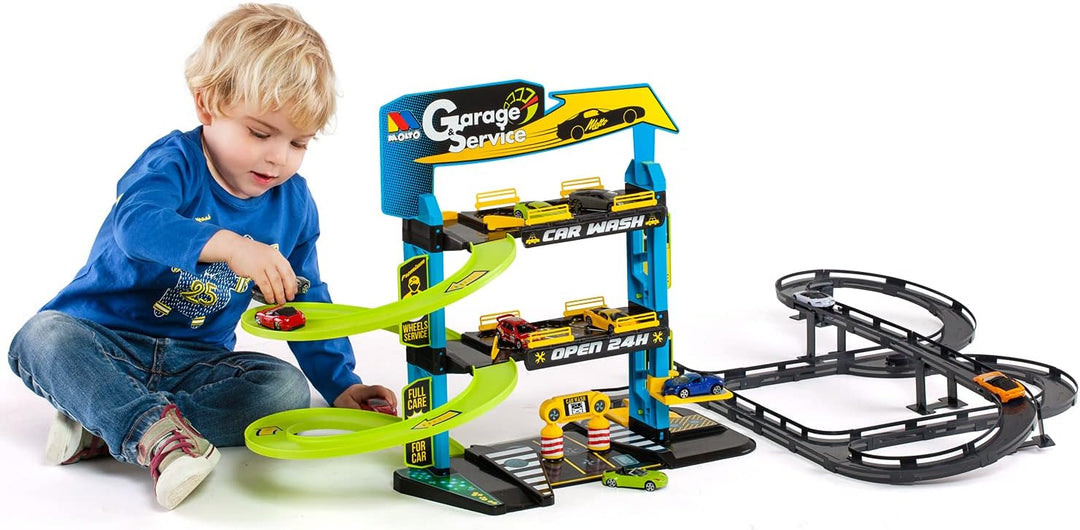 MOLTO | 3 -stöckige Parkhaus mit Garage, Rampen, Leinen, Aufzug und Dienstleistungsstation | Enthält