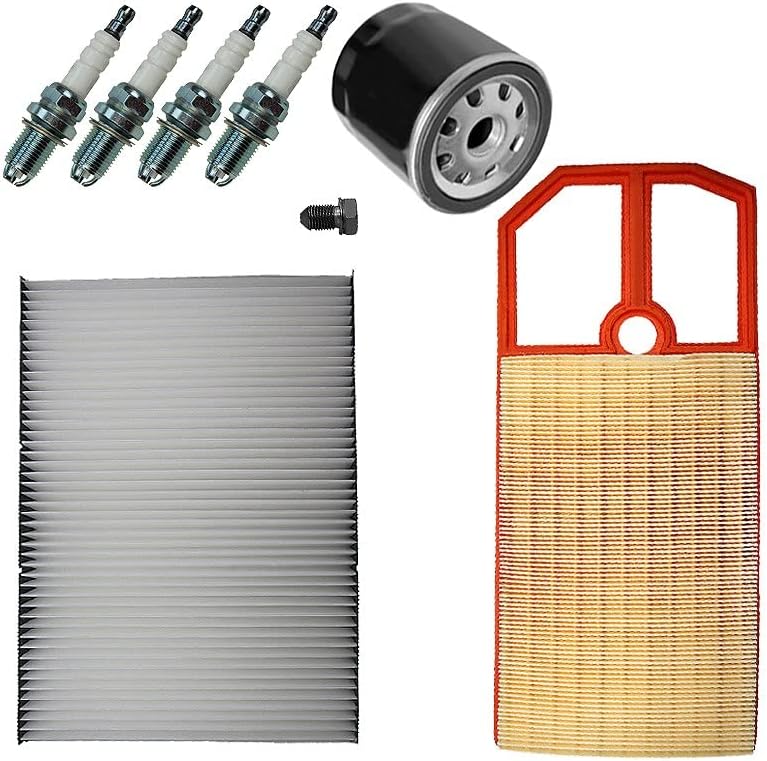 BESTPRICE Inspektionspaket Filterset mit 1x Innenraumfilter (Pollenfilter), 1x Ölfilter, 1x Ölablass