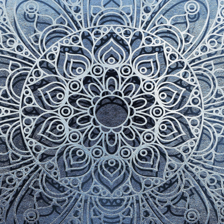 Runa Art - Bilder Mandala 200 x 100 cm 5 Teilig XXL Wanddekoration Design Blau Grau 101251b 200 x 10