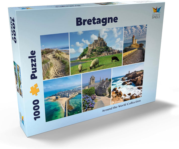 Bretagne - Mont Saint Michel, Saint Malo und Locronan - Premium 1000 Teile Puzzle - MyPuzzle Sonderk