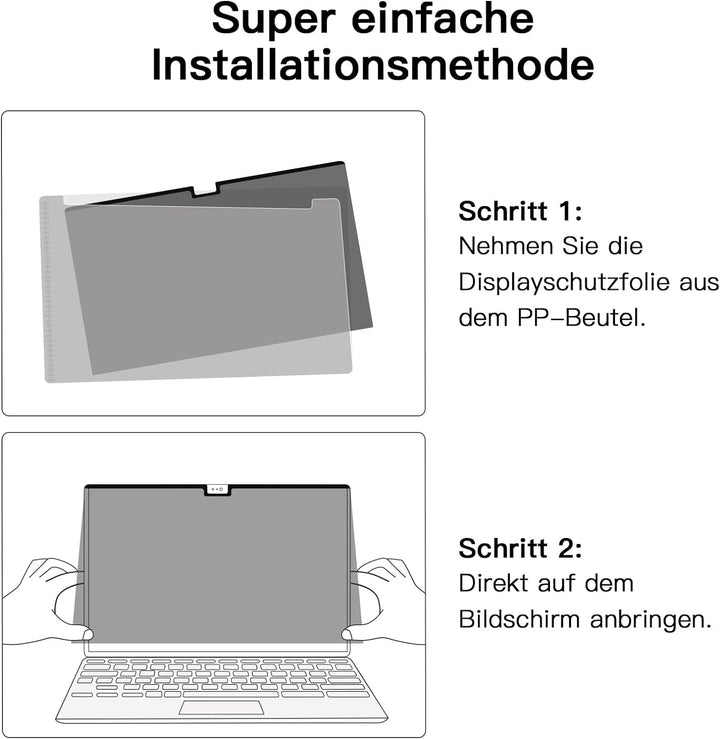 PYS Magnetischer Blickschutzfolie für MacBook Air 15" M2 Chip 2023 Sichtschutzfilter mit Webcam Schi