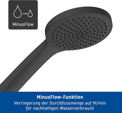 Duravit Universal Duschkopf, Duschbrause Strahlart Rain, Handbrause rund (Ø 110 mm), Brausekopf mit