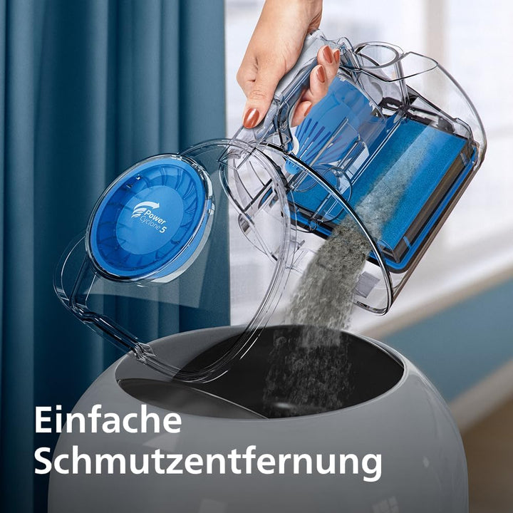 Philips PowerPro Compact Series 3000 Beutelloser Staubsauger – 900 W, Bodenstaubsauger mit HEPA-Filt