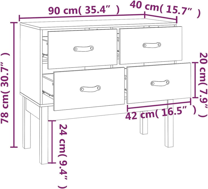 Gecheer Konsolenschrank Beistellschrank Küchenschrank Sideboard Aufbewahrungsschrank Buffetschrank 9