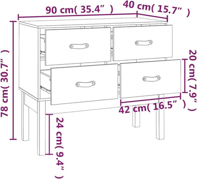 Gecheer Konsolenschrank Beistellschrank Küchenschrank Sideboard Aufbewahrungsschrank Buffetschrank 9