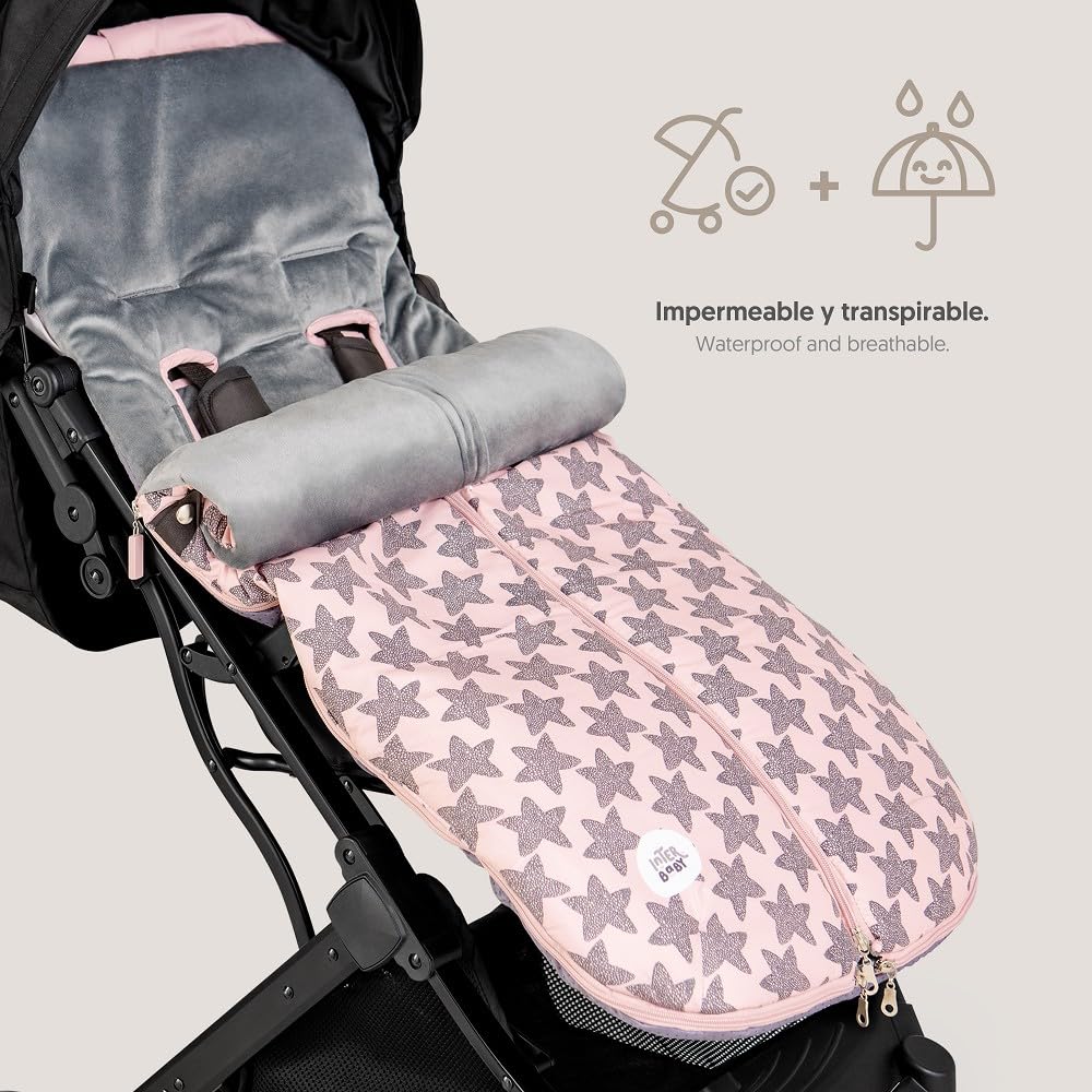 INTERBABY Universal Fusssack Kinderwagen Winter | Weiche, Warme, Wintersack Kinderwagen | Abnehmbare