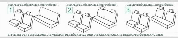 Italfodere - Auto Sitzbezüge Vordersitze und Rücksitze - Kompatibel mit Fiat 500 - Handgefertigt - B