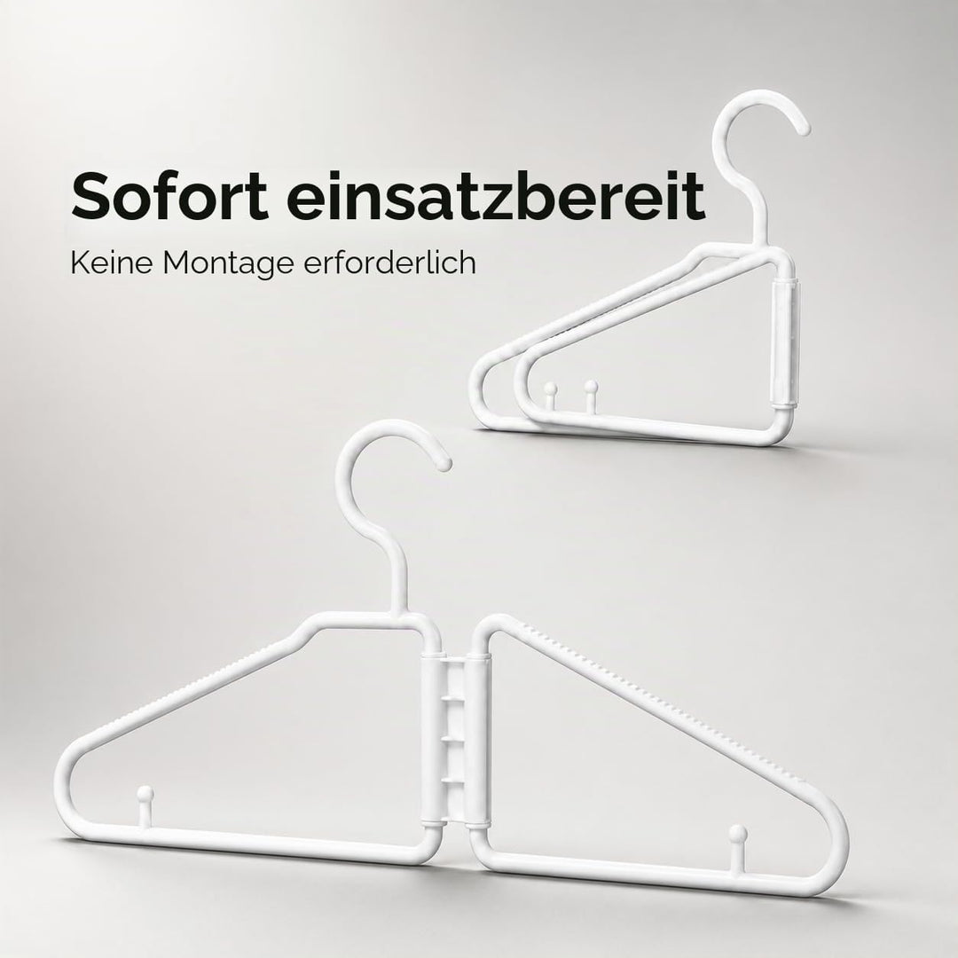 8 Stück Faltbare Kleiderbügel, Platzsparende Kleiderbügel, Kleiderbügels Faltbar, Kleiderbügels Klap