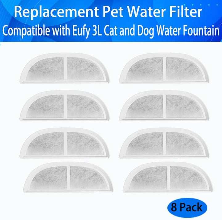 Ersatz für Haustier-Wasserbrunnenfilter: Ersatz-Filter-Set für eufy 3L Katze und Hund Edelstahl auto