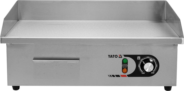 YATO Profi Gastro elektrische Grillplatte | 55x35 cm | glatt | 3000 Watt | Griddle Platte Bräter Gri