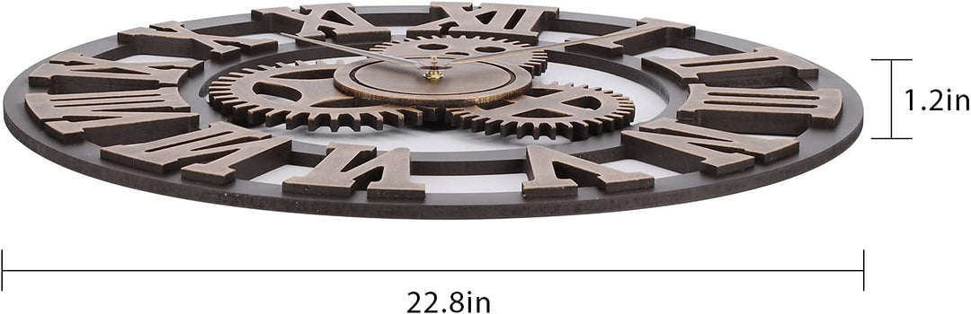 Wanduhr Ohne TickgeräUsche Lautlos 60cm Römische Ziffer Batterie Betriebene Quarz Gross Wanduhr Einf