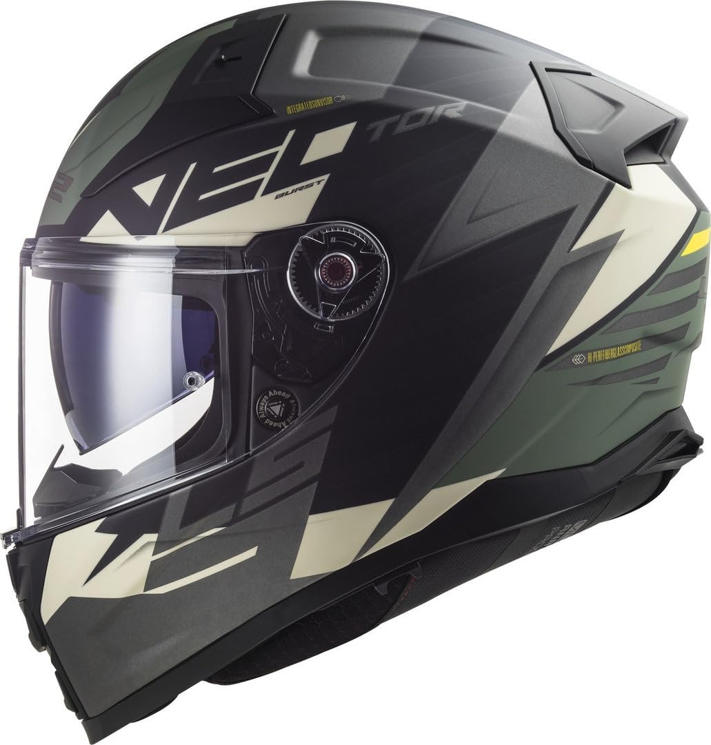 LS2, Integralhelme motorrad VECTOR II Absolute mat black silver, XXS, mat black silver