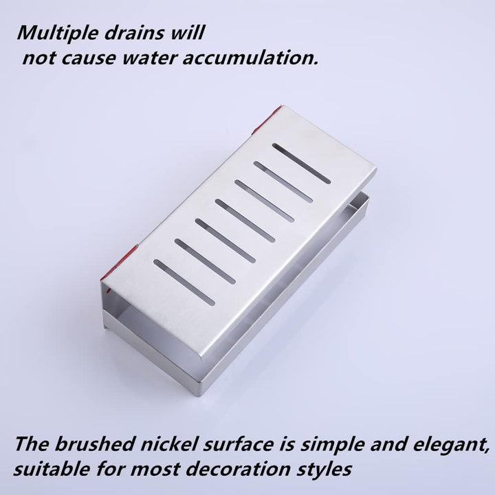 HomeHeng Duschablage Ohne Bohren Gebürstetes Nickel, Duschregal Wandmontage Badregal Duschkorb Edels