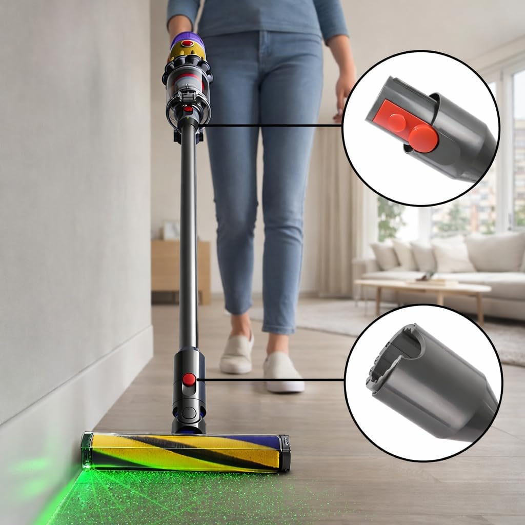Verlängerungsrohr für Dyson V12 Detect Slim / V10 Digital Slim Stabstaubsauger, 74cm/29in Aluminium